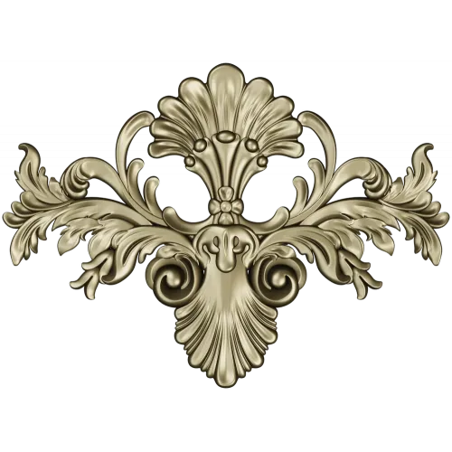 Baroque Floral Cartouche STL for CNC Milling