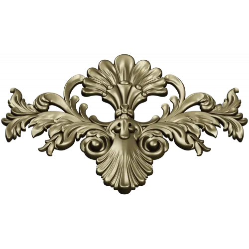 Baroque Floral Cartouche STL for CNC Milling
