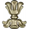 Floral cartouche high-relief STL for CNC