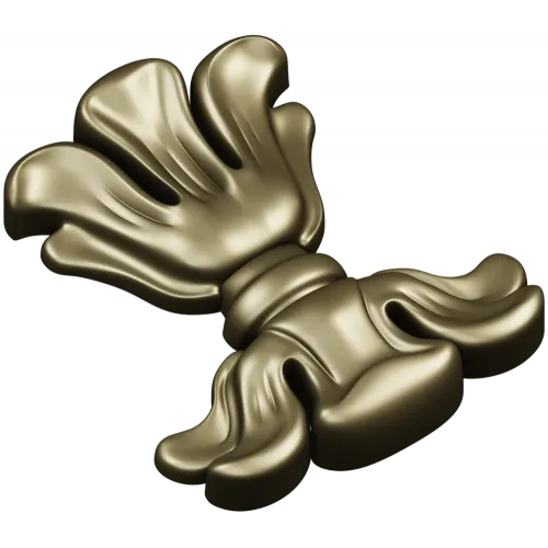 Floral cartouche high-relief STL for CNC