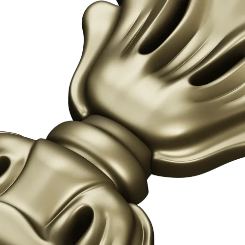 Floral cartouche high-relief STL for CNC