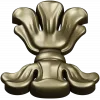 Floral cartouche high-relief STL for CNC