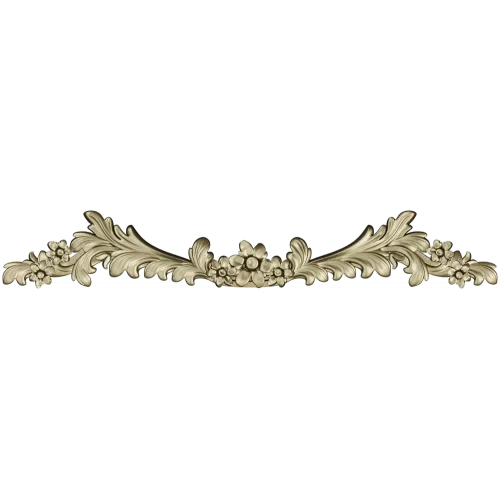 Rococo floral swag 3D model STL for CNC