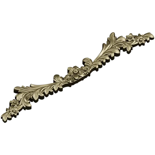 Rococo floral swag 3D model STL for CNC