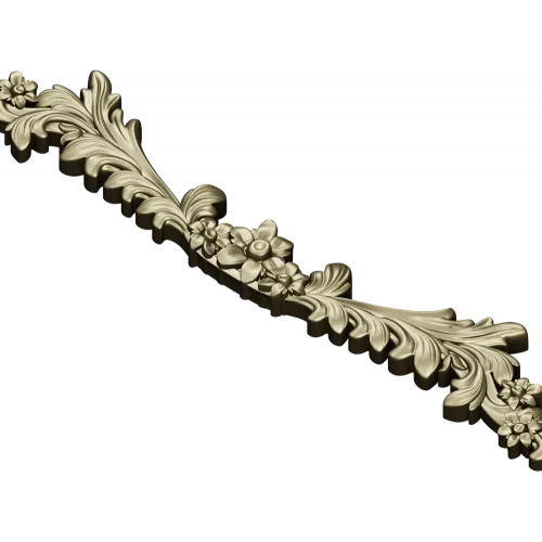 Rococo floral swag 3D model STL for CNC