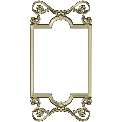 Ornate Rococo Vertical Frame STL for CNC