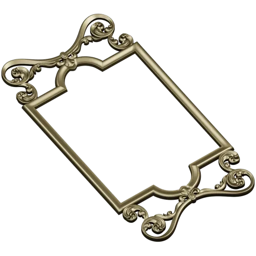 Ornate Rococo Vertical Frame STL for CNC