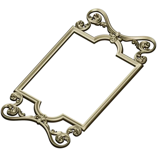 Ornate Rococo Vertical Frame STL for CNC
