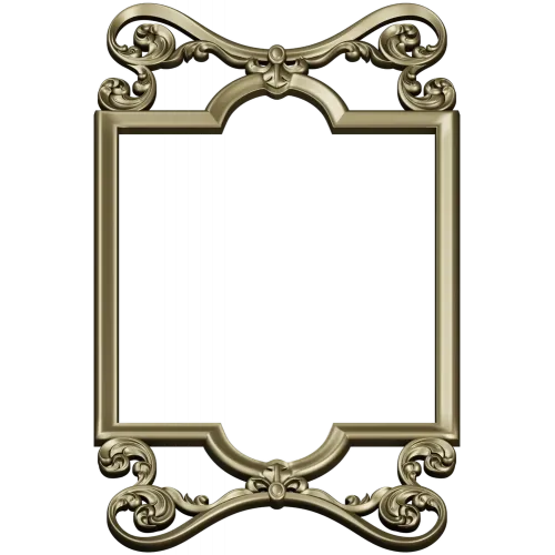 Ornate Rococo Vertical Frame STL for CNC
