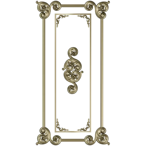 Ornamental Rectangular Panel - STL 3D Model for CNC