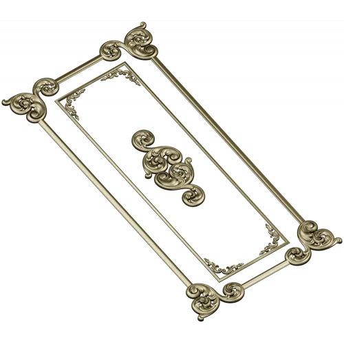 Ornamental Rectangular Panel - STL 3D Model for CNC