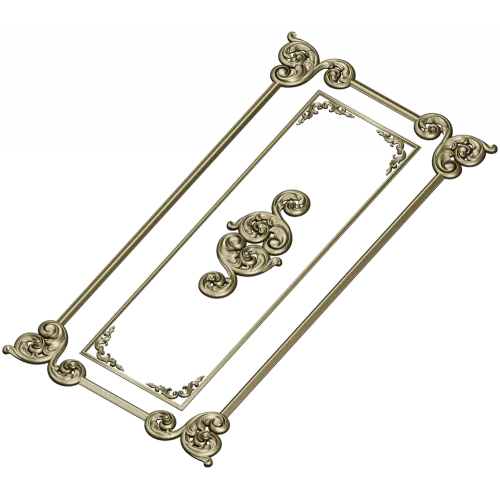 Ornamental Rectangular Panel - STL 3D Model for CNC