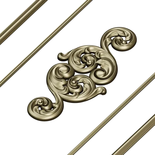 Ornamental Rectangular Panel - STL 3D Model for CNC