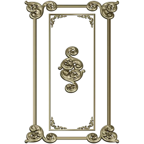 Ornamental Rectangular Panel - STL 3D Model for CNC