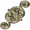 Acanthus Scroll Vertical Applique - STL 3D Model for CNC
