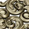 Acanthus Scroll Vertical Applique - STL 3D Model for CNC
