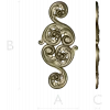 Acanthus Scroll Vertical Applique - STL 3D Model for CNC