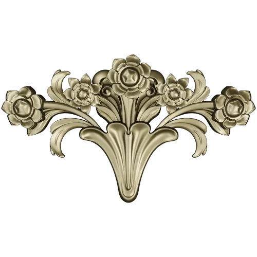 Rose Acanthus Crest - STL 3D model for CNC carving