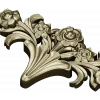 Rose Acanthus Crest - STL 3D model for CNC carving