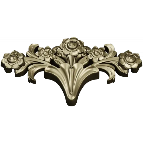Rose Acanthus Crest - STL 3D model for CNC carving