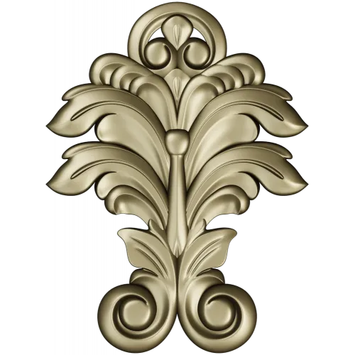 Acanthus Leaf Vertical Ornament STL for CNC