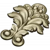 Acanthus Leaf Vertical Ornament STL for CNC