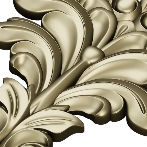 Acanthus Leaf Vertical Ornament STL for CNC