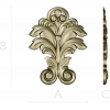 Acanthus Leaf Vertical Ornament STL for CNC