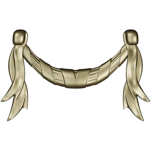 Baroque Ribbon Swag STL 3D Model for CNC