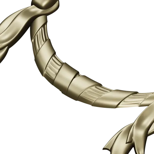 Baroque Ribbon Swag STL 3D Model for CNC