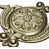 Рельефный медальон с розеткой и лавровым венком (STL для ЧПУ)