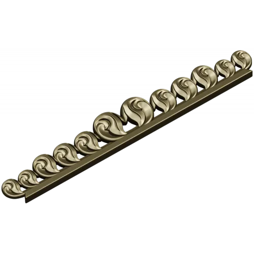 Stylized Rosette Frieze - STL 3D Model for CNC