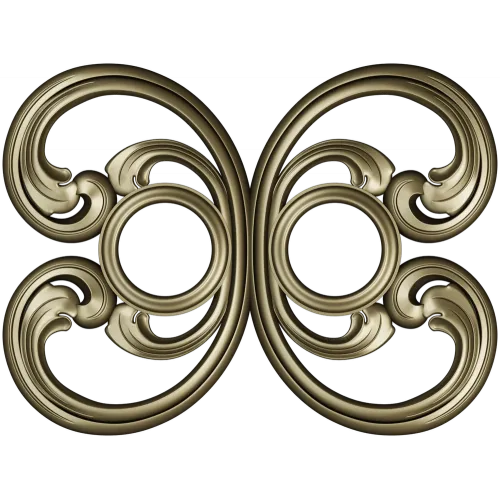 Baroque Twin-Scroll Applique STL for CNC