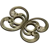 Baroque Twin-Scroll Applique STL for CNC