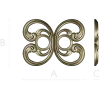 Baroque Twin-Scroll Applique STL for CNC