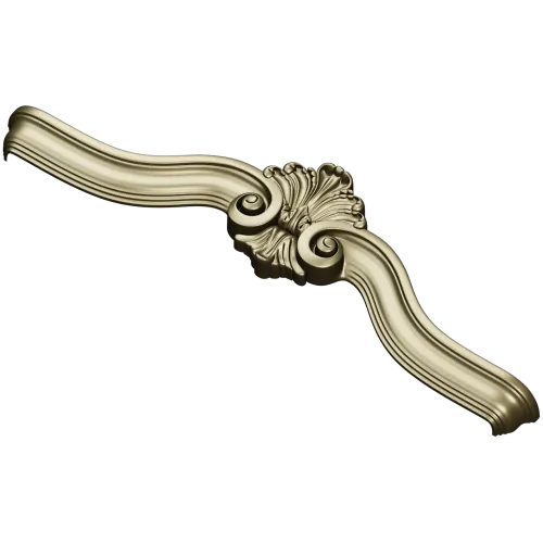 Rococo Acanthus Crest STL 3D Model for CNC