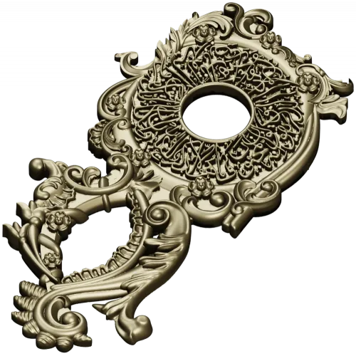 Baroque Rosette Applique STL for CNC