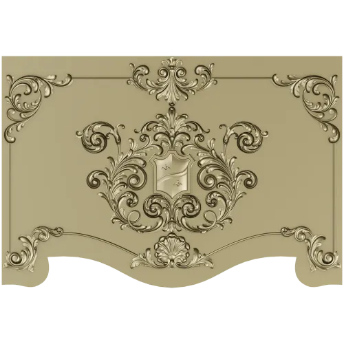 Baroque Acanthus Cartouche STL