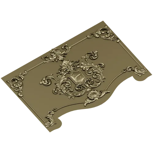 Baroque Acanthus Cartouche STL