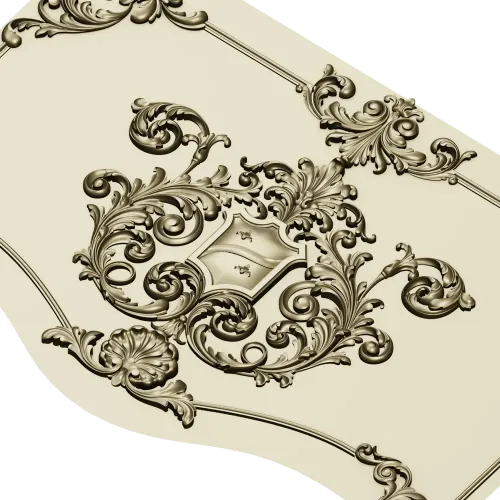 Baroque Acanthus Cartouche STL