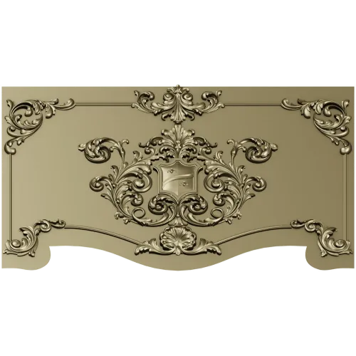 Baroque Acanthus Cartouche STL