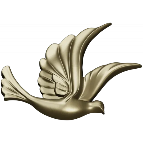 Dove Relief STL - Decorative 3D Model for CNC