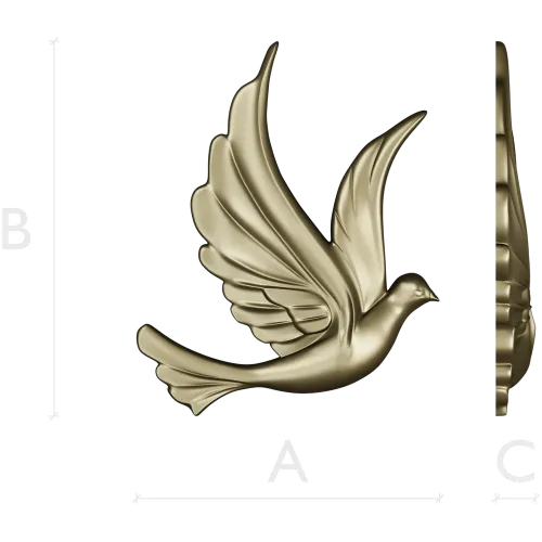 Dove Relief STL - Decorative 3D Model for CNC