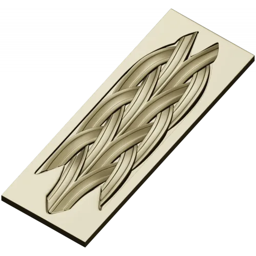 Braided Vertical Panel STL for CNC Router