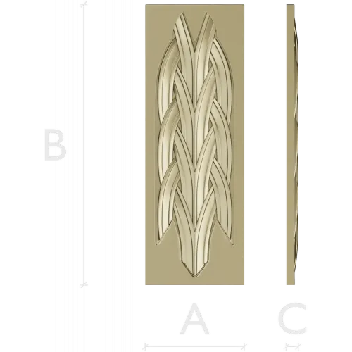 Braided Vertical Panel STL for CNC Router