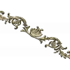 Rococo Floral Scroll STL for CNC - High-Relief 3D Model