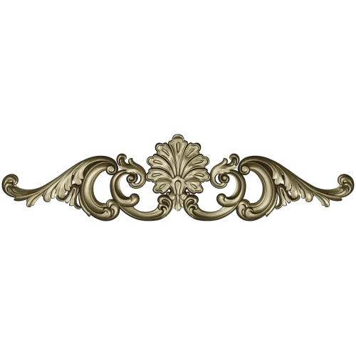 Baroque Shell & Acanthus Central Ornament STL for CNC