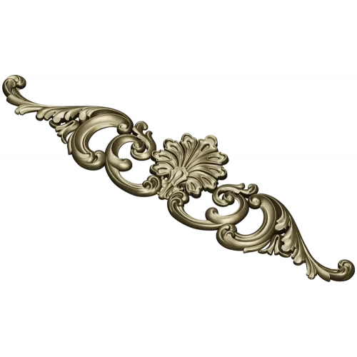 Baroque Shell & Acanthus Central Ornament STL for CNC