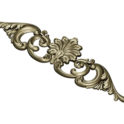 Baroque Shell & Acanthus Central Ornament STL for CNC
