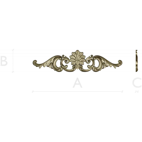 Baroque Shell & Acanthus Central Ornament STL for CNC